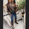 Lekka zamszowa kurtka w centki